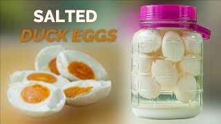 Salted Duck Eggs Recipe  How To Make Salted Duck Eggs  Easy Salted Eggs [upl. by Draneb]