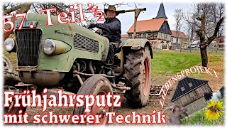 Großer Frühjahrsputz mit schwerer Technik  Fortsetzung  57 22 Projekt Fachwerkhaus [upl. by Monia]