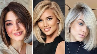 Asymmetrical Bob With Deep Roots Flattering Haircuts For Women With Fine Hair Sophisticated Short [upl. by Nonnag979]