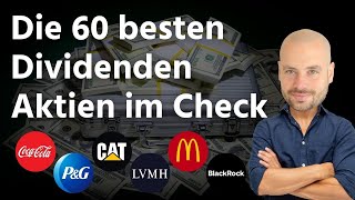 Die 60 besten Dividenden Aktien im Check [upl. by Gunter]