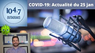 Baisse du nombre de cas de COVID19 variants et vaccins colchicine AUDIO 1047FM Outaouais [upl. by Neffirg596]