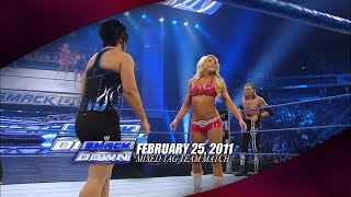 SWWE WWE SmackDown 022511  Kelly Kelly amp Edge vs Vickie Guerrero amp Drew McIntyre [upl. by Aanas]