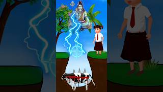 Har har mahadev 🚩🔱  Jai Bajrangbali  shorts viral religion bhakti hanumanji cartoon [upl. by Nylodnew]