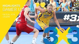 Highlights Damer U18 3X3 i EMkval 2018 🏀🇸🇪 [upl. by Tallulah615]