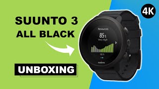 Suunto 3 All Black Unboxing 4K [upl. by Nolasba489]