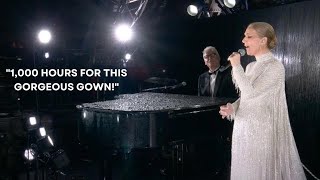 Celine Dion’s Gorgeous Olympics Gown Took 1000 Hours to Make [upl. by Doralia]