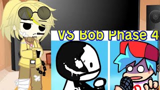 bobs Onslaught and other characters react to vs bobs Onslaught Friday night Funkin [upl. by Ys]