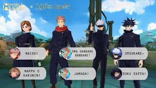 Quick Chat Skin Jujutsu Kaisen Mobile Legends [upl. by Starkey142]