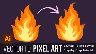 Convert Vector Graphics to Pixel Art in Adobe Illustrator [upl. by Innaig249]