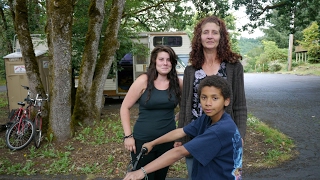 Homeless family lives in an RV in a church parking lot near Eugene Oregon [upl. by Elia587]