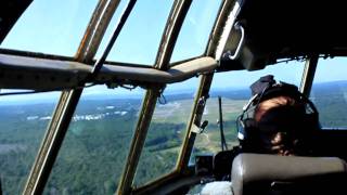 C130 Assault Landing procedures at Marthas Vineyard airport in HD [upl. by Gnolb754]