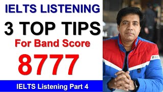 IELTS Listening 3 TOP TIPS FOR Band Score 8777 By Asad Yaqub [upl. by Felicidad]