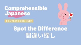 Spot the Difference 間違い探し  Complete Beginner Japanese 日本語超初心者 [upl. by Maxima]