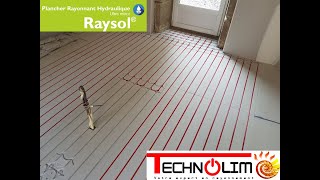 Plancher chauffant  rafraichissant hydraulique ultra mince 15mm faible inertie RAYSOL by TECHNOLIM [upl. by Yecniuq]