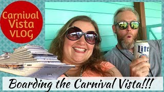 Boarding the Carnival Vista including Connecting Interior Cabin Tour [upl. by Silma579]