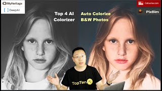 Top 4 Automatic FREE AI Colorizer to Colorize Black and White Photos Without Photoshop 2021） [upl. by Adnalay]