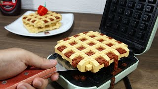 LEGO Breakfast Yummy Nutella Waffle Cake Recipe [upl. by Aletha]