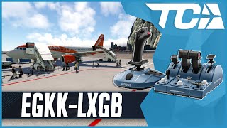 MSFS LIVE  Real World easyJet OPS  Fenix A319  London to Gibraltar  Thrustmaster TCA Airbus [upl. by Fontes]