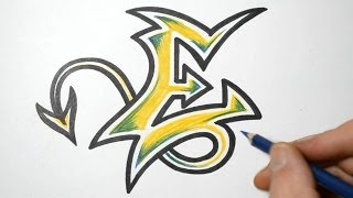 How to do Graffiti Writing  Letter E [upl. by Umeko]