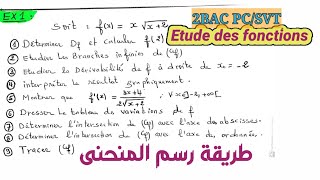 Étude des fonctions 2BAC PCSVT préparer au contrôle exercice 1 [upl. by Audry]