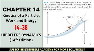 1438 Kinetics of a Particle Work and Energy  Chapter 14 Hibbeler Dynamics  Engineers Academy [upl. by Oinimreh349]