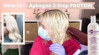 How to Aphogee TwoStep Protein Treatment on bleached hair amp Review [upl. by Nnylyaj578]