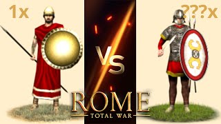 How Many Comitatenses Are Needed to Beat 1 Spartan Hoplites if They Go 1 by 1 in OG Rome Total War [upl. by Eelreveb]