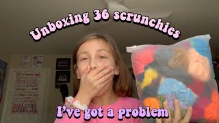 ★Unboxing 36 scrunchies★ [upl. by Tnarb]