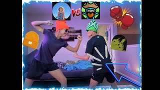 Blindfolding fight Cookievr170 fighting blindfolded funny vs shorts viral foryou fyp [upl. by Lyred]