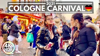 🇩🇪 KÖLN  COLOGNE Carnival Chaos in Germany 2021  4K HDR Walking Tour [upl. by Getraer424]