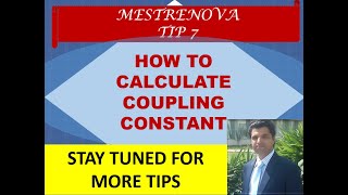 Mestrenova tutorial  Tip 7  How to calculate coupling constant  Chemwonders [upl. by Eruza]