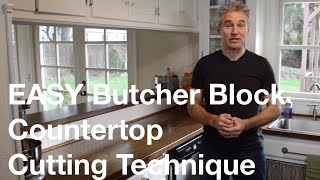 Easy Butcher Block Countertop Cutting Technique for IKEA Home Depot Lowes  AnOregonCottagecom [upl. by Atiekahs]