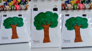 How to Draw a Tree  Easy Tree Drawing  Easy Drawing  Tree Drawing for Kids [upl. by Hcnarb519]