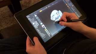 Zbrush on cintiq companion [upl. by Willy]