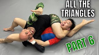 All the Triangle chokes 6 Inverted triangle from side control [upl. by Karlyn]