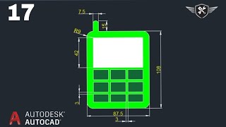 Autocad 2d Practice Drawing 17  AutoCAD tutorial for beginners akd autocad design [upl. by Eiralc]