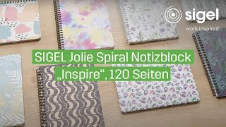 SIGEL Jolie Spiral Notizblock quotInspirequot 120 Seiten  SIGEL [upl. by Berty631]