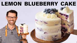 Easy Lemon Blueberry Cake Recipe [upl. by Nodnerb]