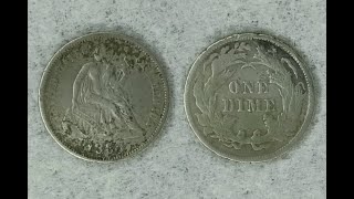 1889P Liberty Seated Dime 10 Cents Philadelphia Mint US Coins [upl. by Chappell957]