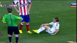 Luka Modrić Red Card Spanish Super Cup Final Vs Atletico 22 August 2014 [upl. by Theurich127]