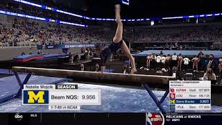 Natalie Wojcik Beam Michigan  NCAA Finals 2021 99875 [upl. by Holsworth]