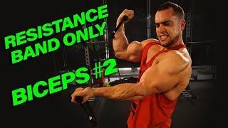 Intense 5 Minute Resistance Band Bicep Workout 2 [upl. by Johnna520]