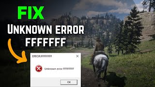 How to Fix Red Dead Redemption 2 Unknown error fffff  FIXED 100 [upl. by Aihcats]