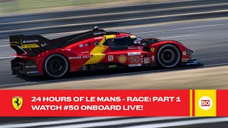 Ferrari Hypercar  Onboard the 50 LIVE Race Action at 24 Hours of Le Mans 2023  FIA WEC [upl. by Erej]