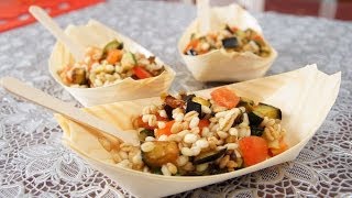 Insalata di farro e orzo con le verdure ricetta vegetariana [upl. by Ingalls867]