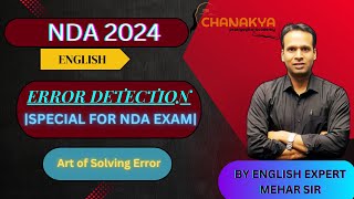 NDA EXAM 2024  ERROR DETECTIONCORRECTIONENGLISHGRAMMARWITH TRICKSBY MEHAR SIR CPA MBD [upl. by Hewitt]