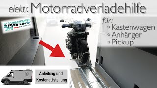 Sawiko AlKo elektrische Motorrad Verladehilfe im Kastenwagen einbauen  Motorradtransporter [upl. by Air]