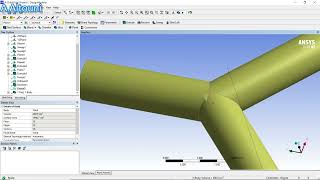 simulation of Y mixing valve by ansys fluentdesign modeleransys meshingansys fluentCDF post [upl. by Richma588]