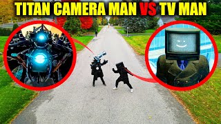 DRONE CAUGHT TV MAN VS TITAN CAMERA AT TV WOMANS HOUSESKIBIDI MOVIE [upl. by Ignatia]