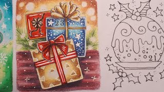 LIVE Colouring Day 23 Advent Calendar by Johanna Basford [upl. by Ahsekahs]